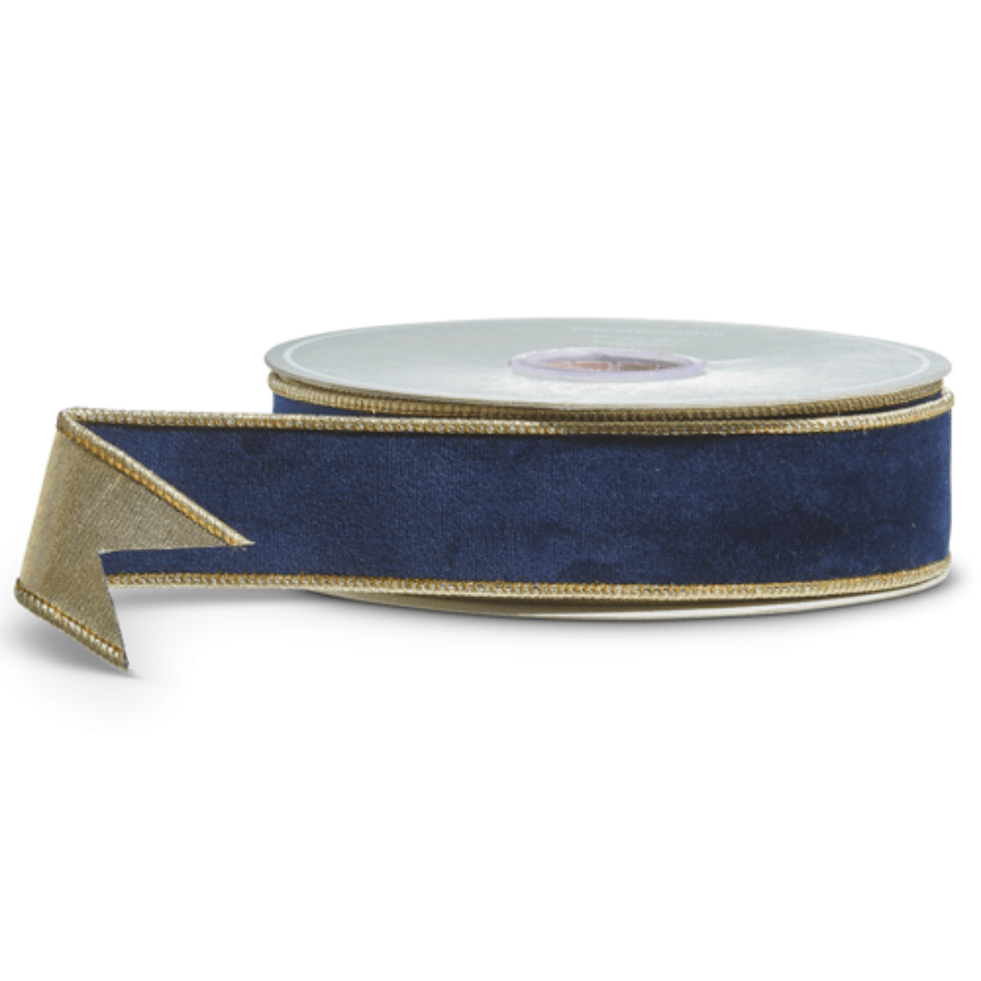 1.5" x 10 Yds. Blue Velvet Ribbon