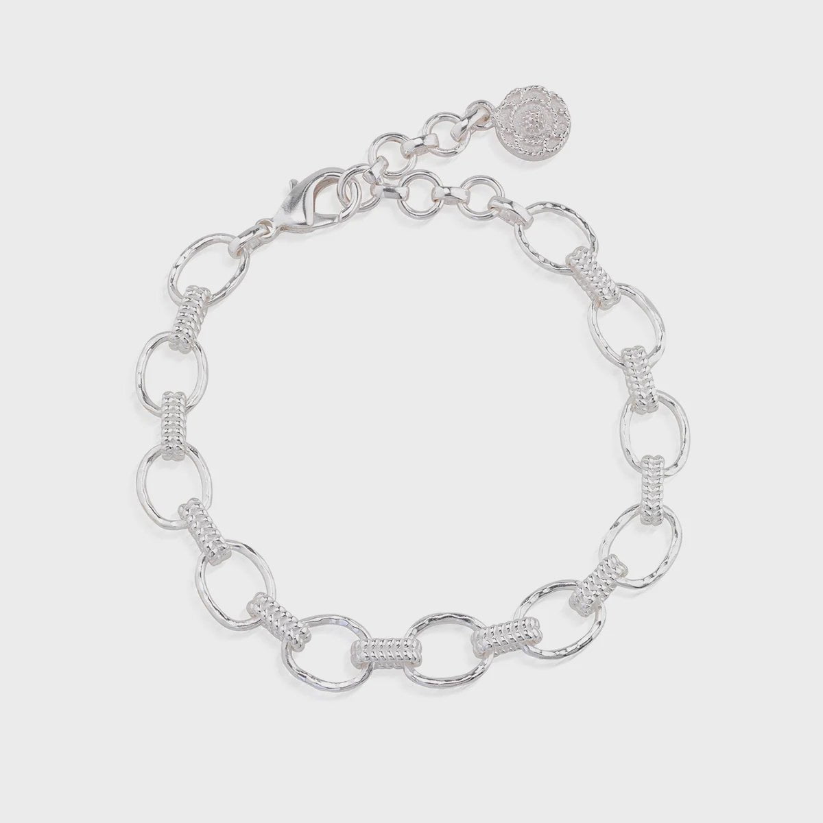 Cleopatra Small Link Bracelet, 7' + 1.5" / Silver
