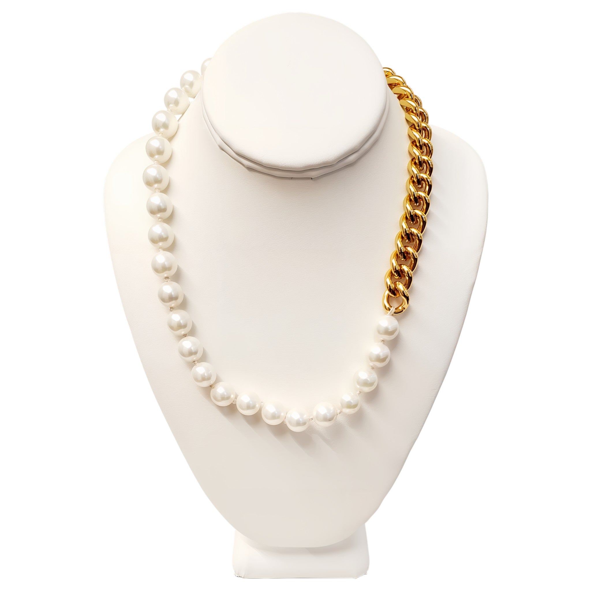 20" Gold + Pearl Necklace