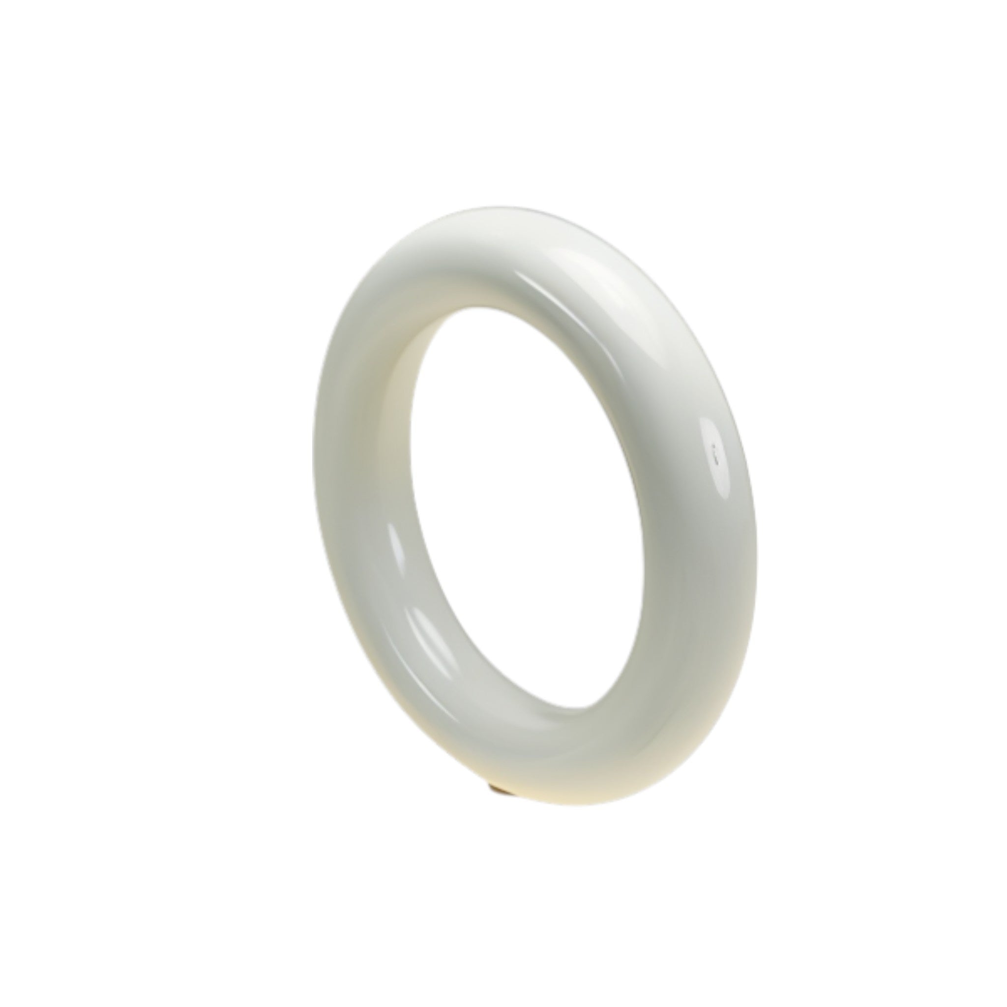 Chalk White Resin Bangle