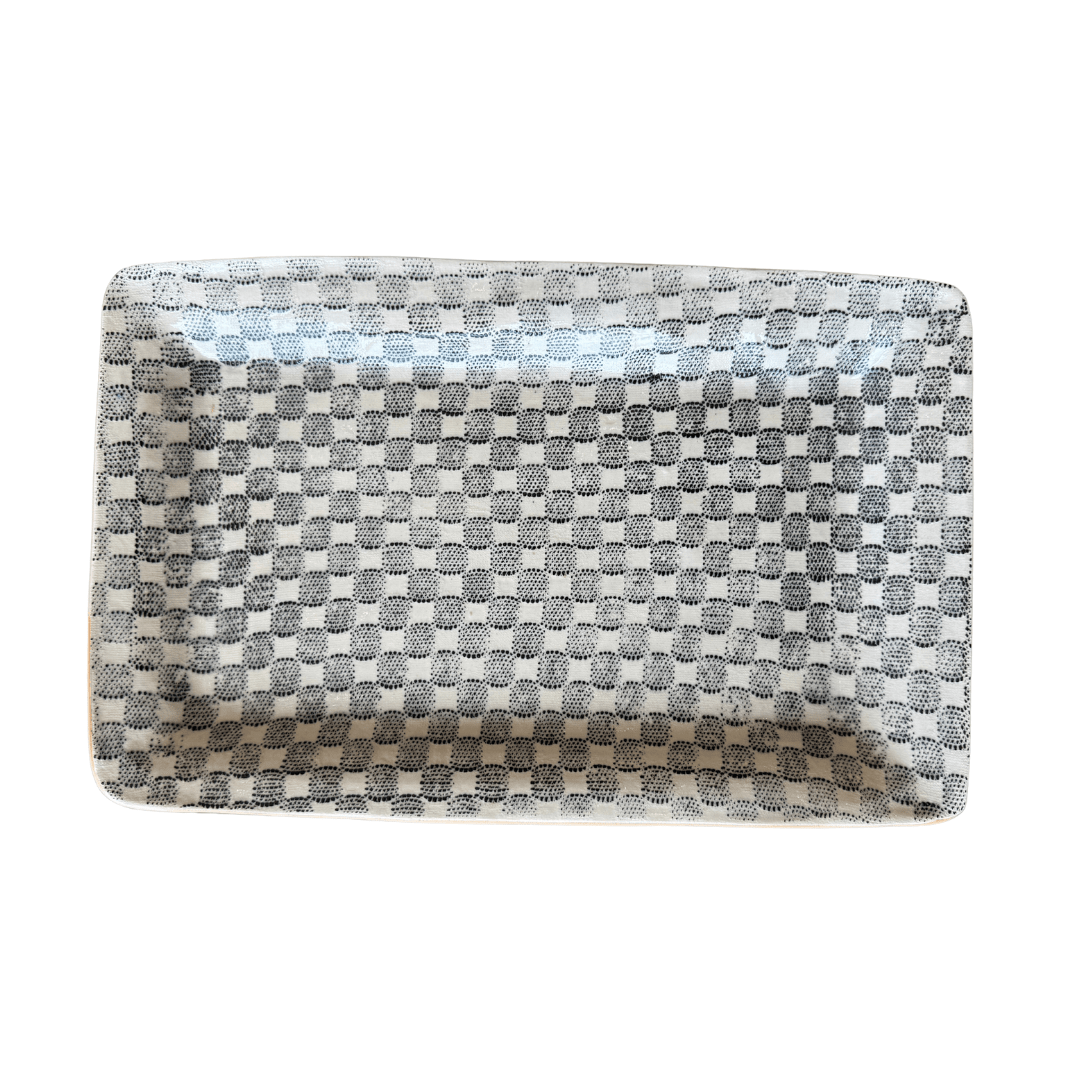 Large Party Platter / Checker Black