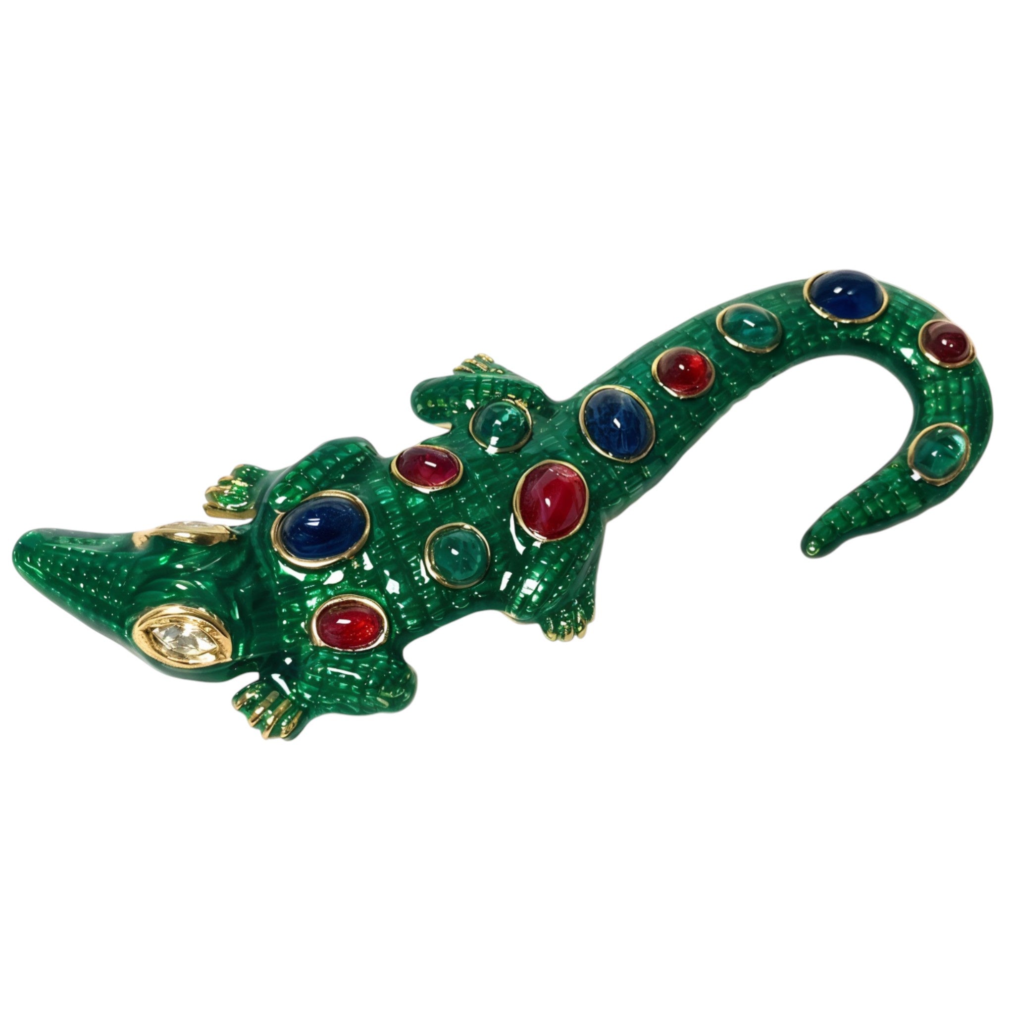 Alligator Pin / Green + Multi