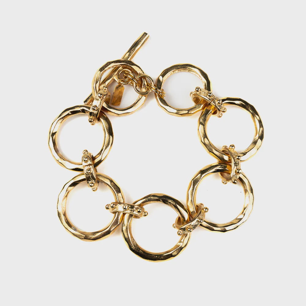 8.5" Hammered Link Bracelet