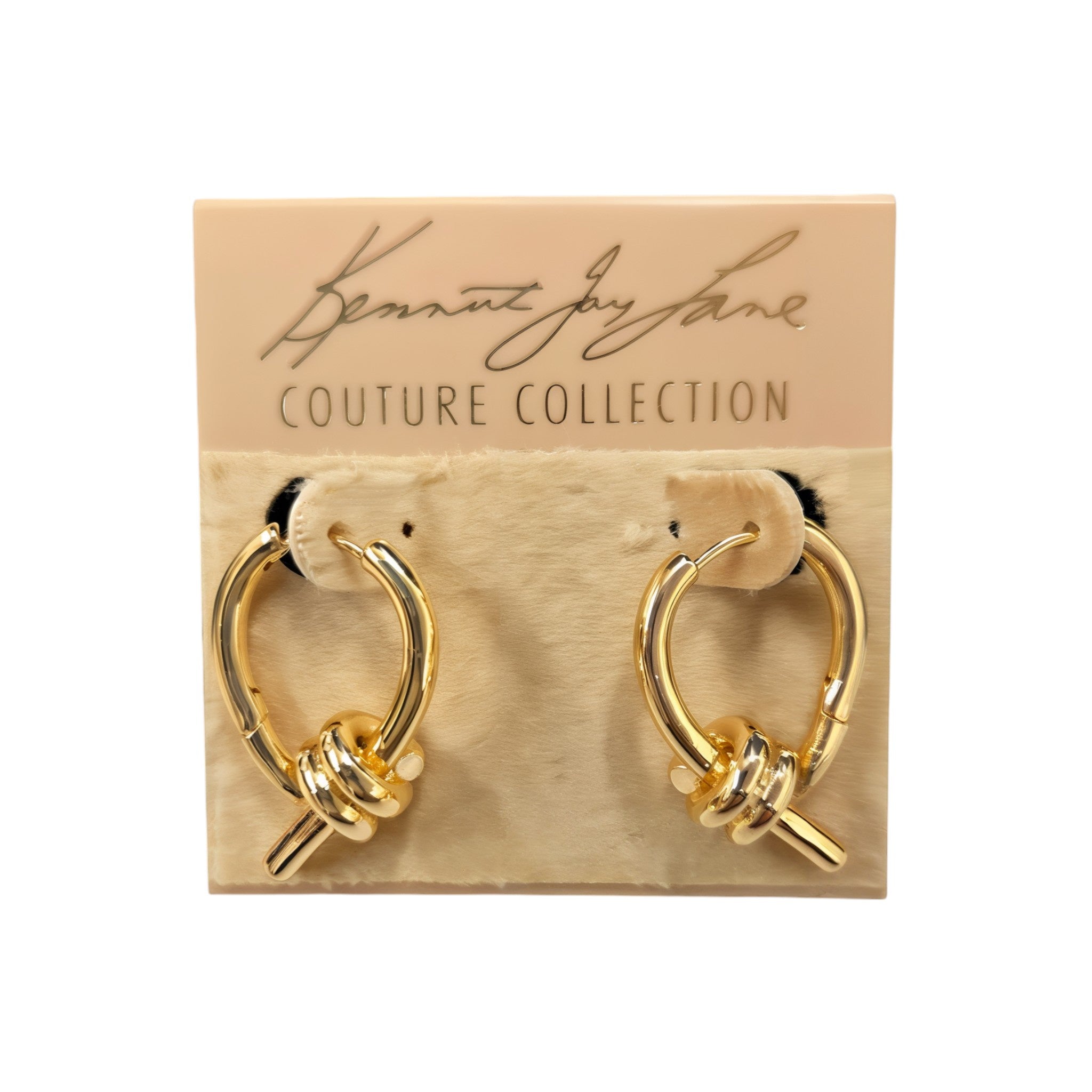 1" Gold Knot Earring