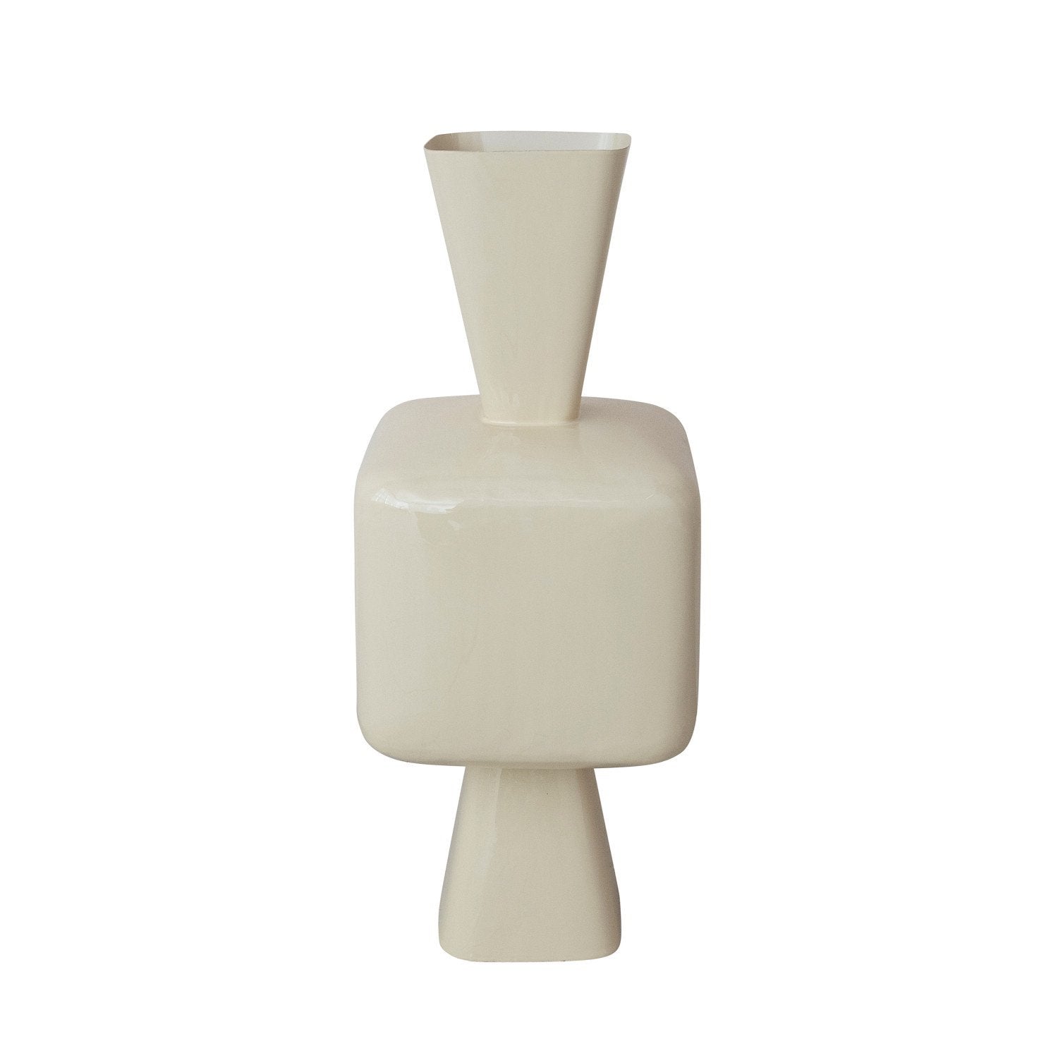 Enameled Metal Vase