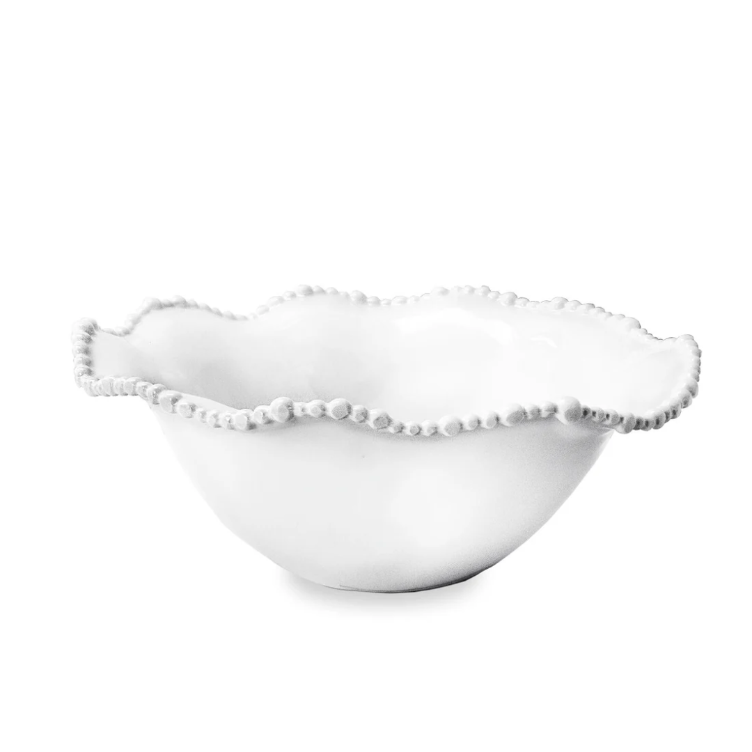 Alegria Medium Wavy Bowl, White