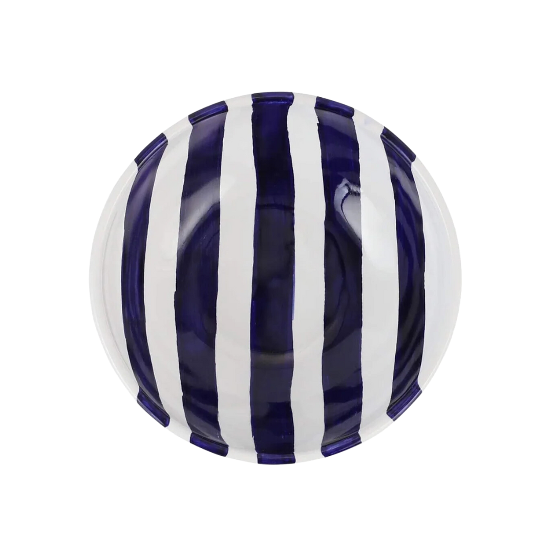 Amalfitina Stripe - Cereal Bowl, Cobalt