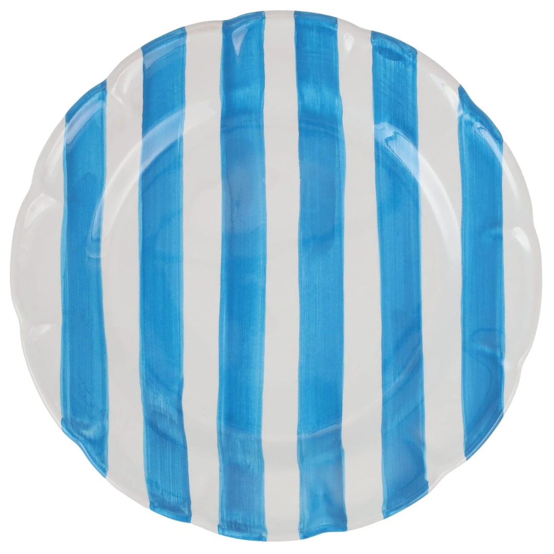 Amalfitina Stripe - Dinner Plate, Aqua