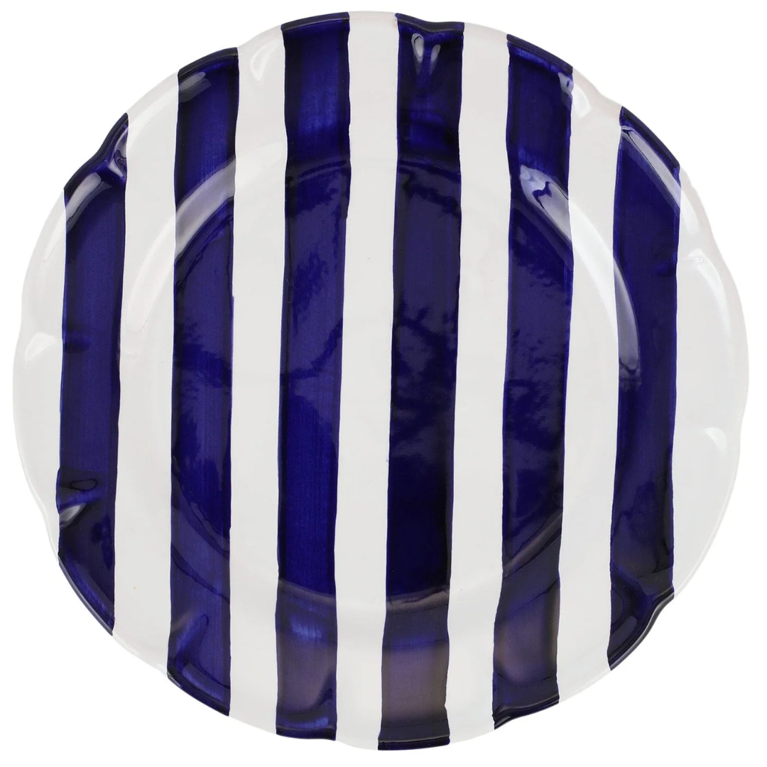 Amalfitina Stripe - Dinner Plate, Cobalt