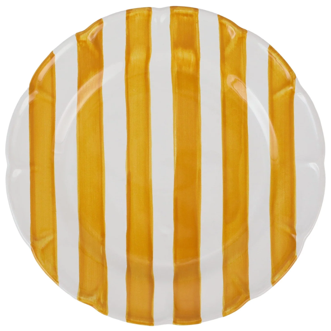 Amalfitina Stripe - Dinner Plate, Yellow