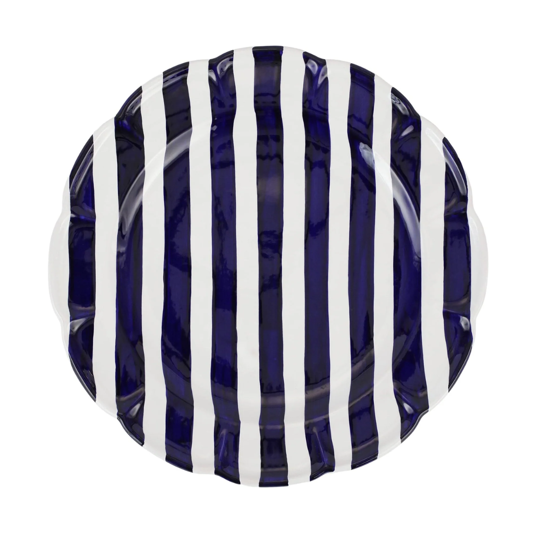 Amalfitina Stripe - Salad Plate, Cobalt