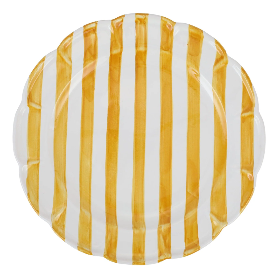 Amalfitina Stripe - Salad Plate, Yellow