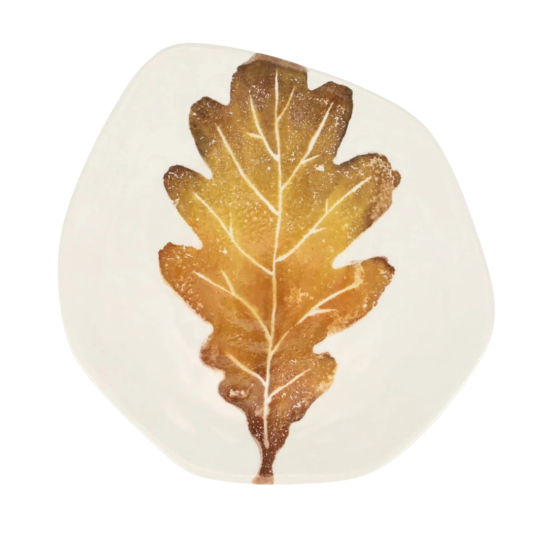 Autunno - Salad Plate, White Oak Leaf