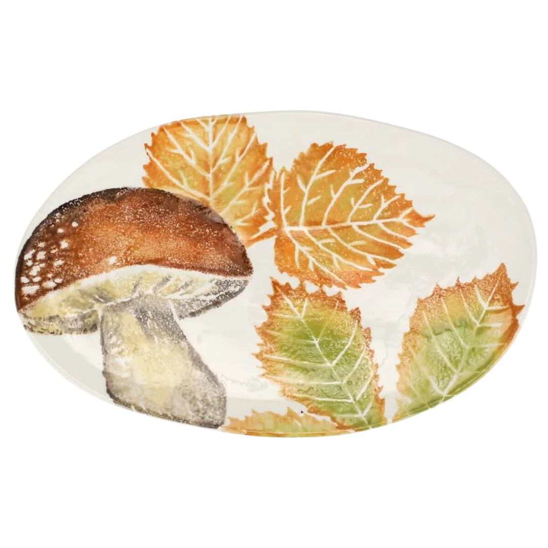 Autunno- Mushroom Oval Platter, Small