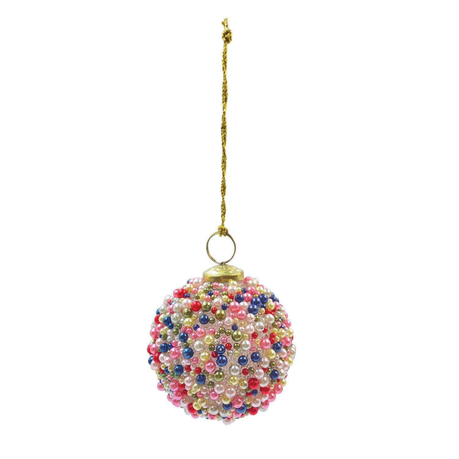 Beaded Glass Ball Ornament