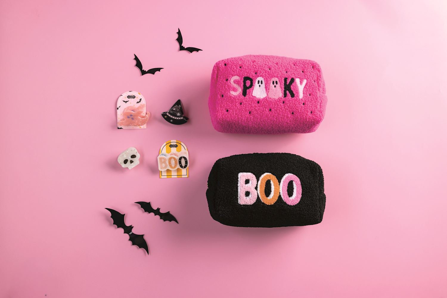 Boo Halloween Bouclé Pouch