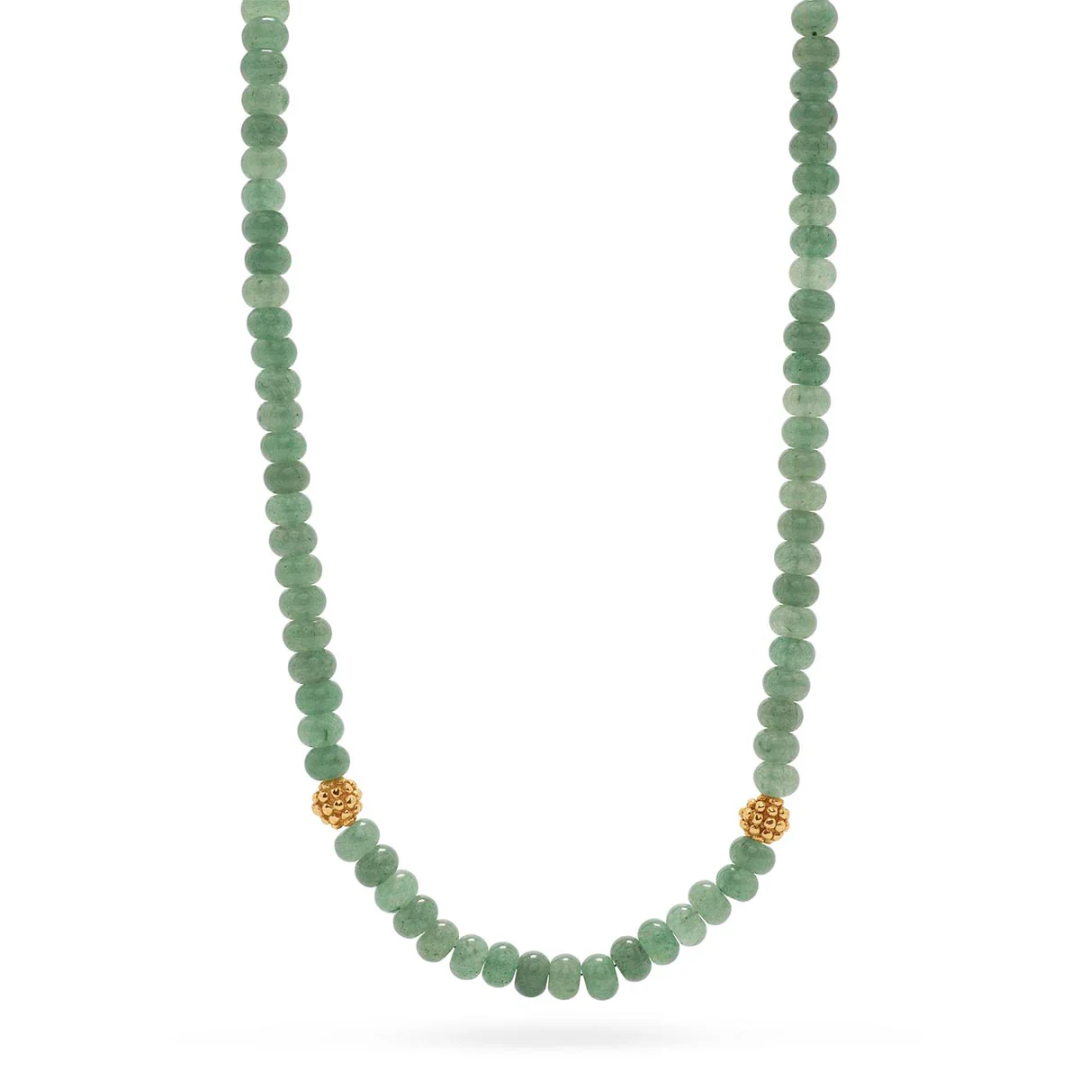 Berry & Bead Chain Necklace, 24" - Meadow Jade