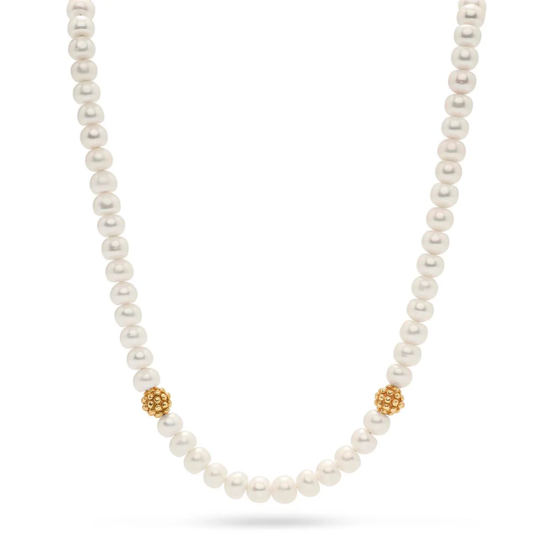 Berry Single Strand Necklace, 16" + 2" - Pearl