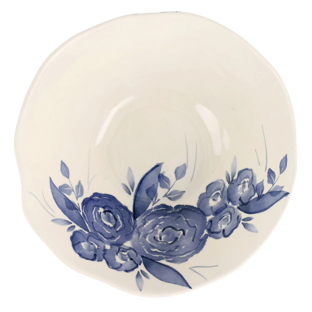 Blue Camellia - Deep Serving Bowl