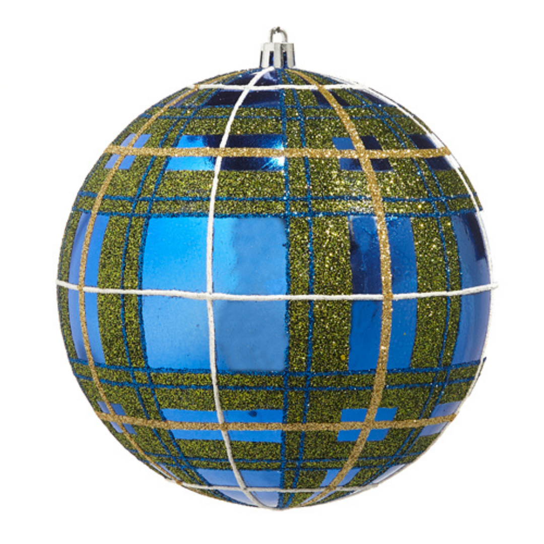 PRE-ORDER Blue Paid Glitter Ball Ornament