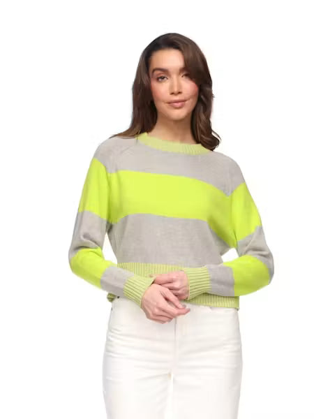 Betty Stripe Crew / Moonstruck Grey Limeaid