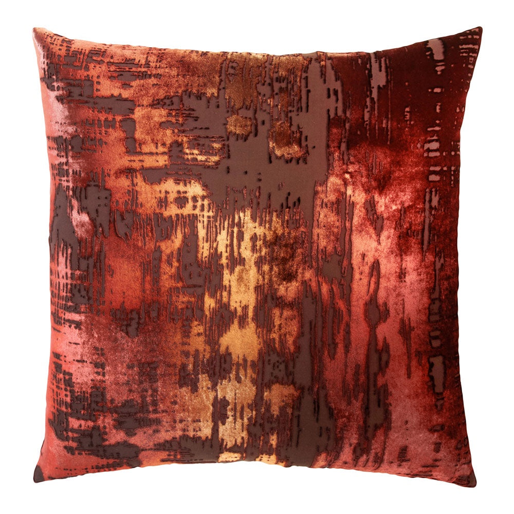 Brush Stroke Velvet, Paprika - Pillow