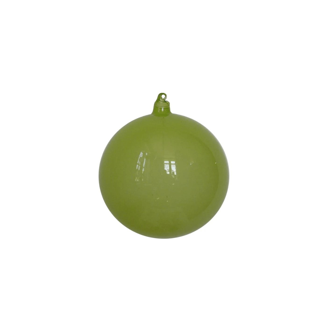 Bubblegum Glass Ornament, Lime