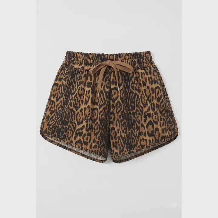 Drawstring Dolphin Shorts / Cheetah