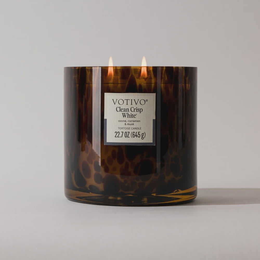 Clean Crisp White Tortoise Candle 22.7 oz