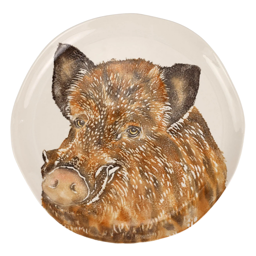 Cacciatore- Large Round Platter, Wild Boar