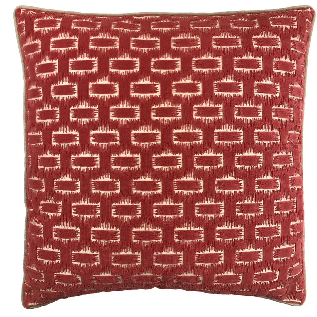 Chambord Pillow, Rose Velvet 22"