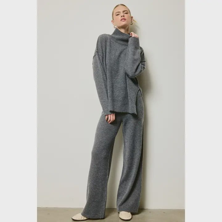 Oversized Sweater and Pants Set / Charcoal