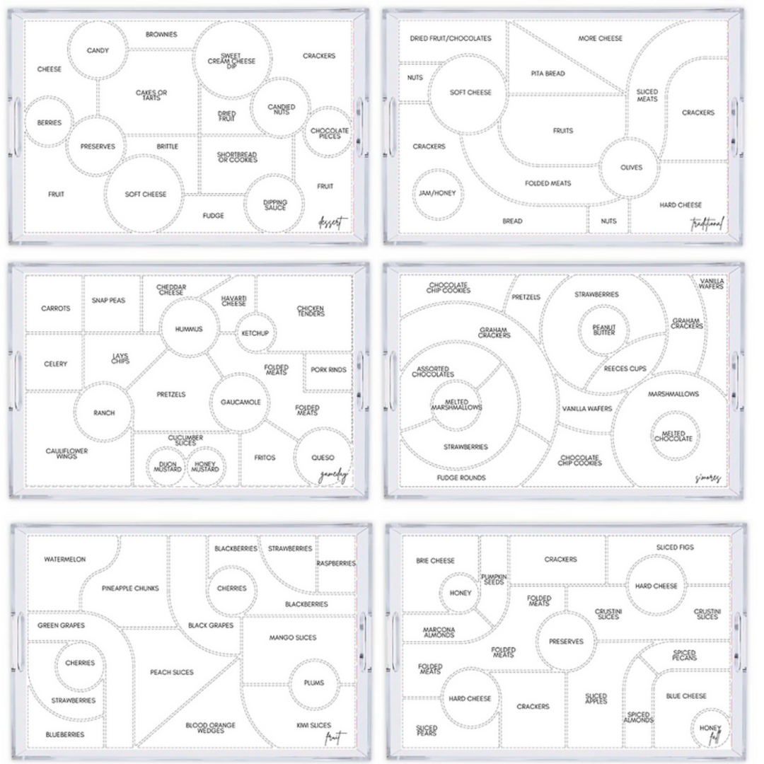 Charcuterie Map Insert- Set of 10