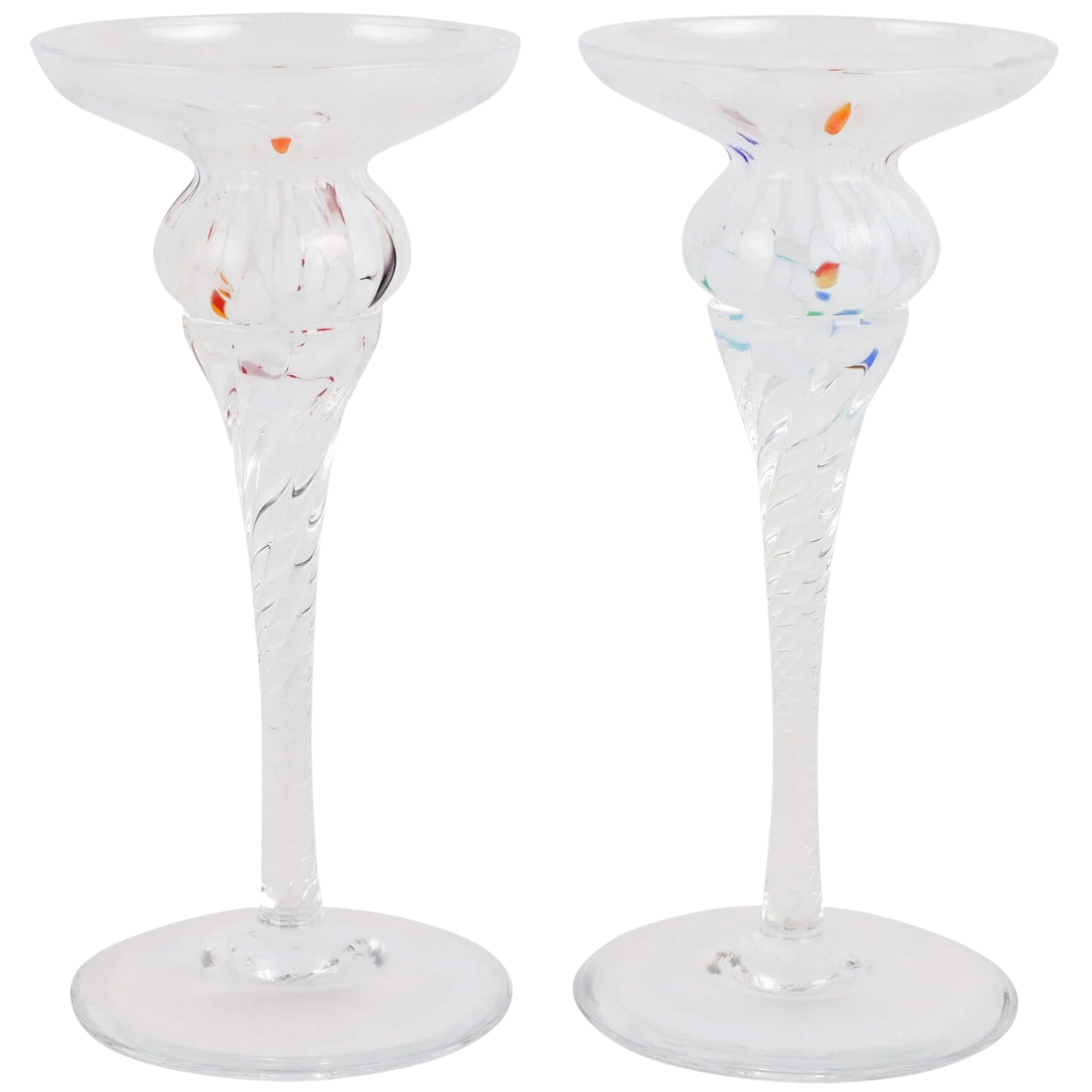 Chiara - Short Candlesticks Set of 2, White