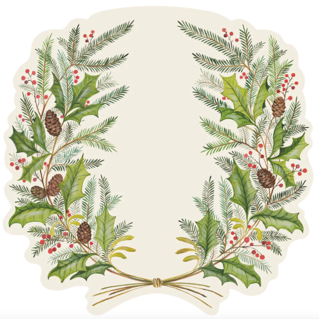 PRE-ORDER Christmas Sprigs Placemats, Pack of 12 Sheets