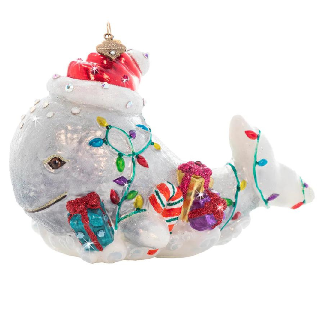 Christmas Whale Ornament