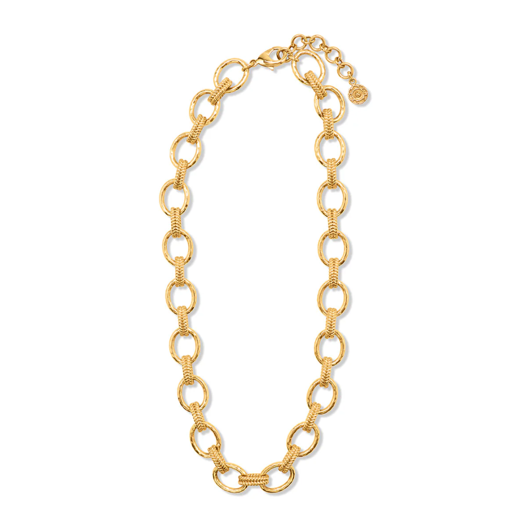 Cleopatra Regal Link Necklace 16" + 2" - Gold