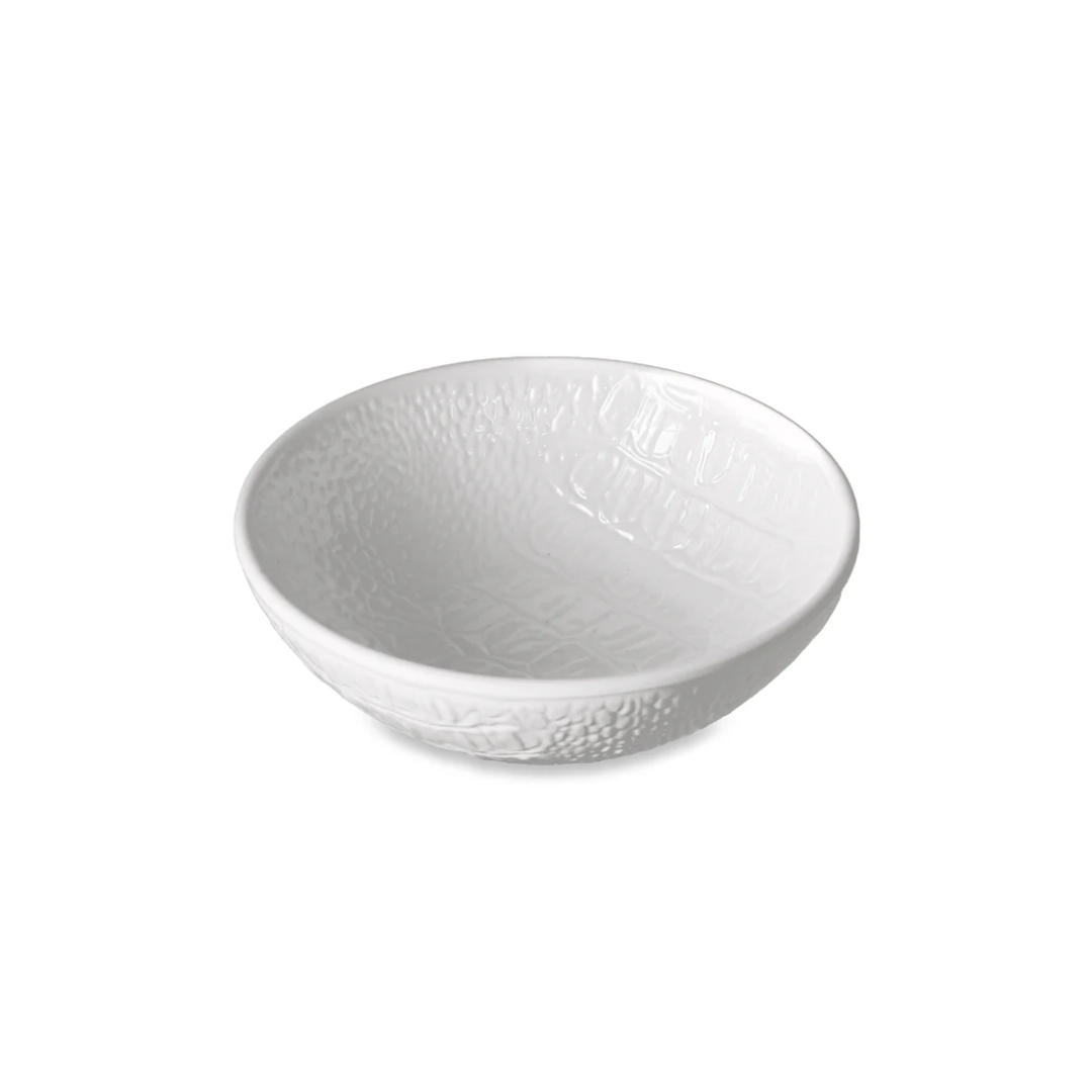 Croc Round Mini Bowl, White