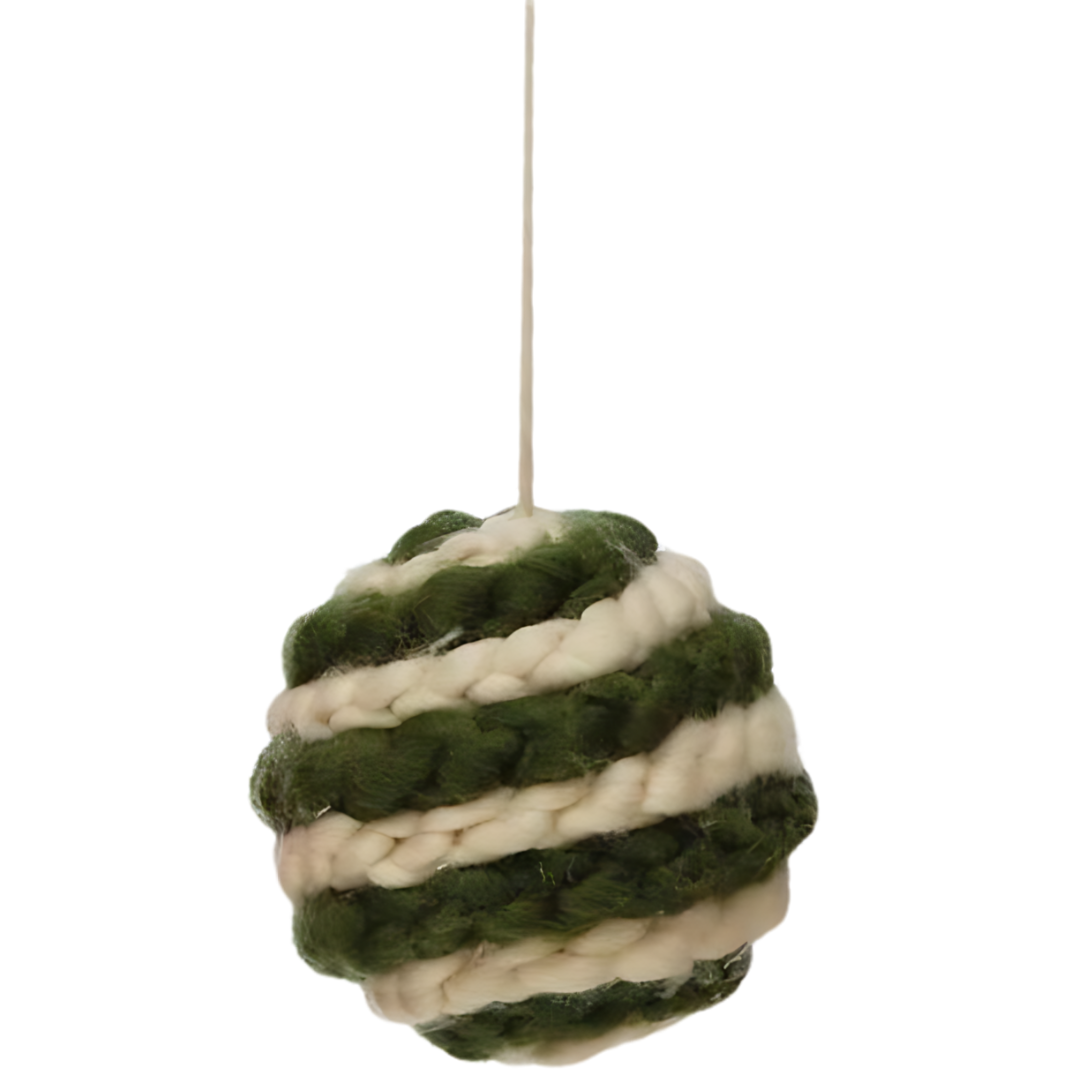 Crocheted Fabric Ball Ornament