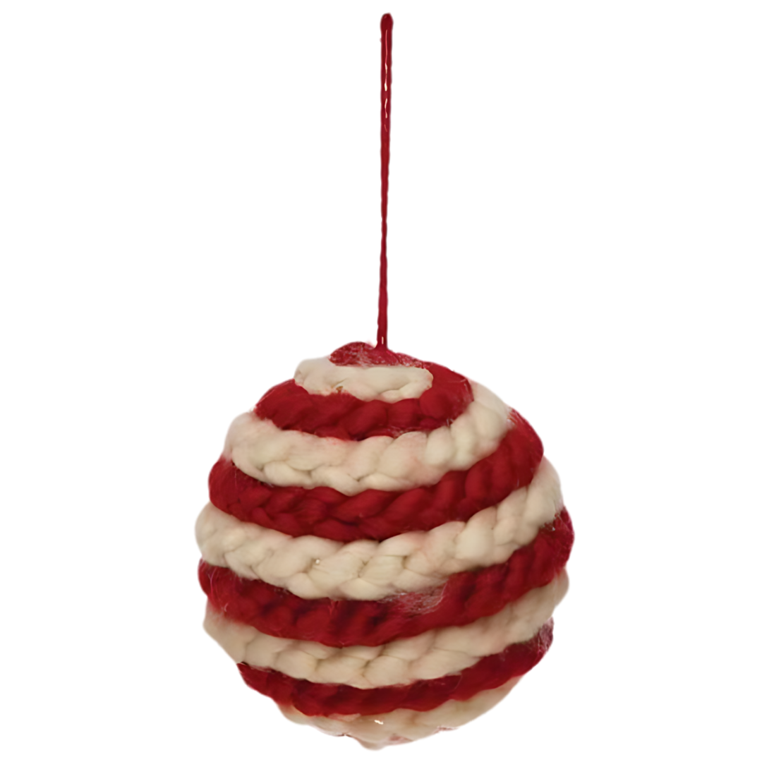 Crocheted Fabric Ball Ornament