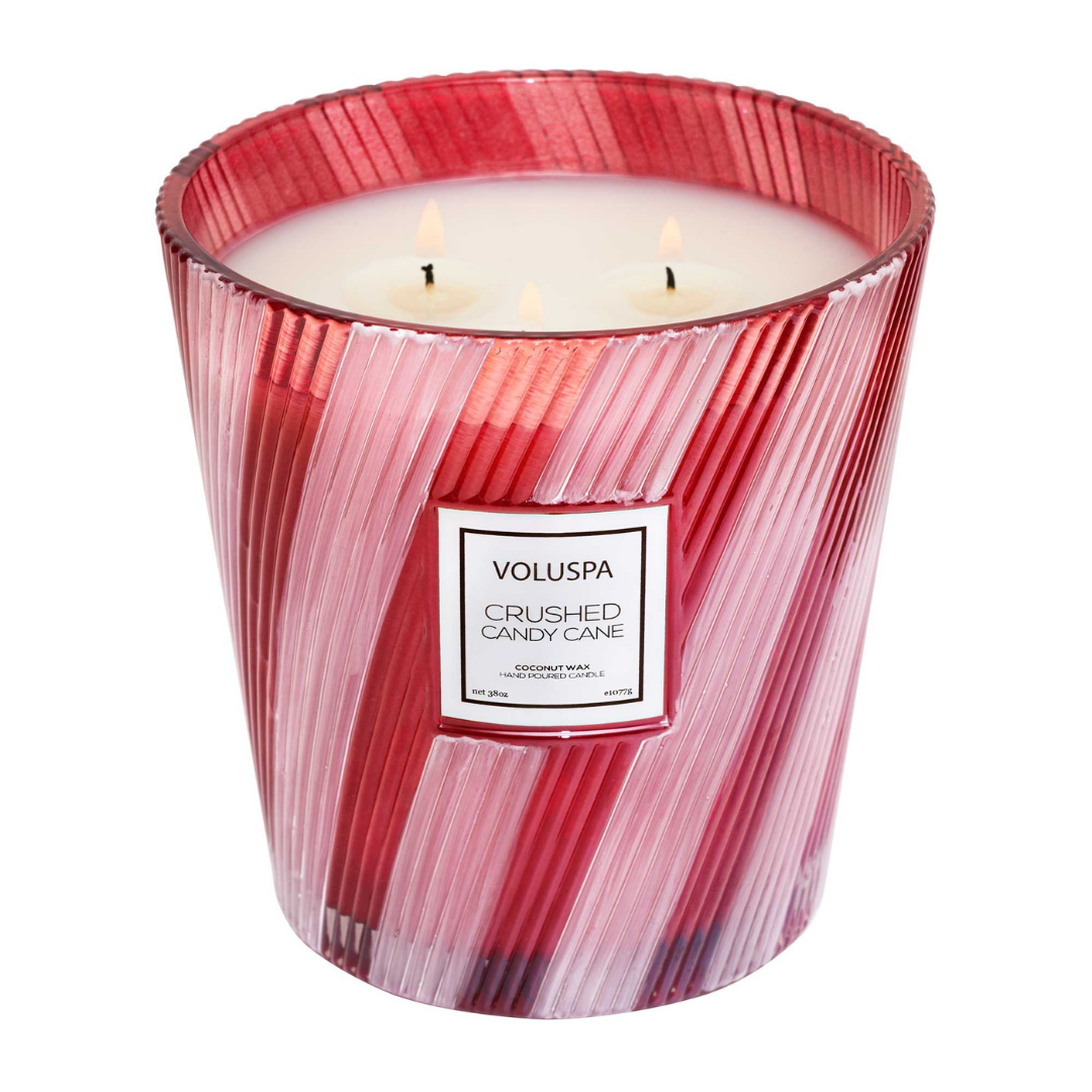 Crushed Candy Cane Hearth Candle