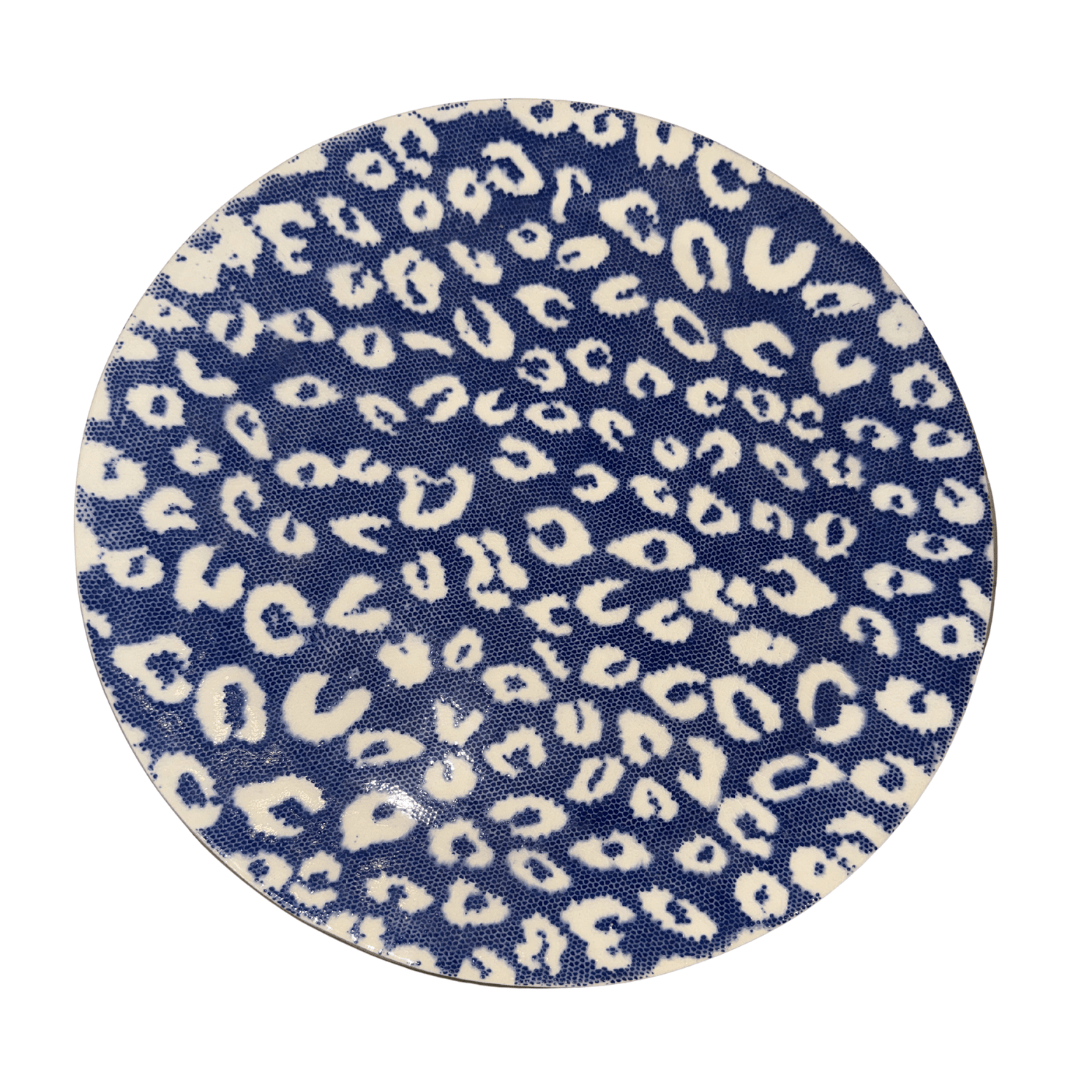 Dinner Plate / Leopard Cobalt