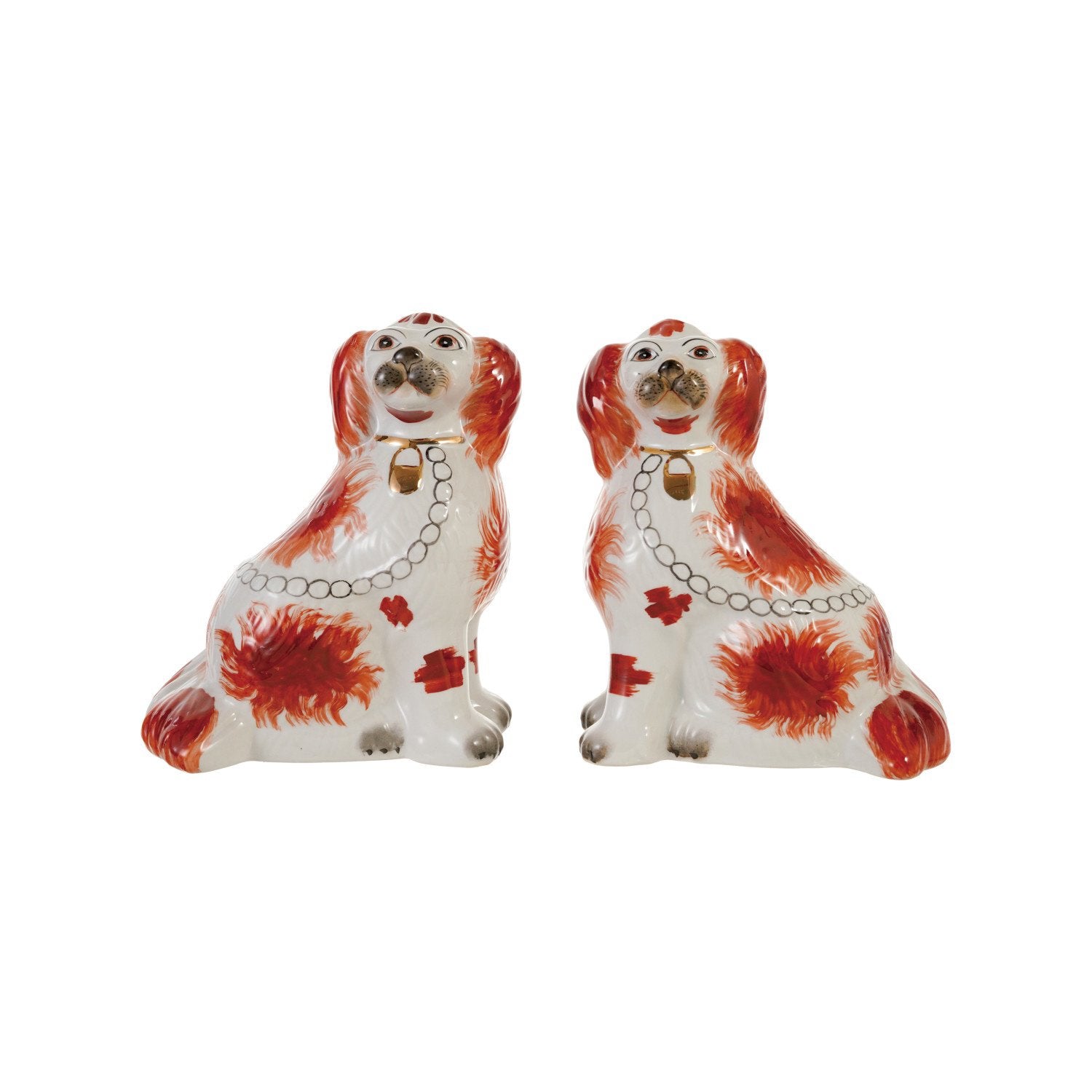 Vintage Reproduction Staffordshire Dogs, Set of 2
