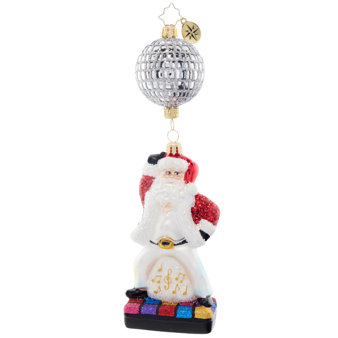 Dancing Disco Claus Ornament