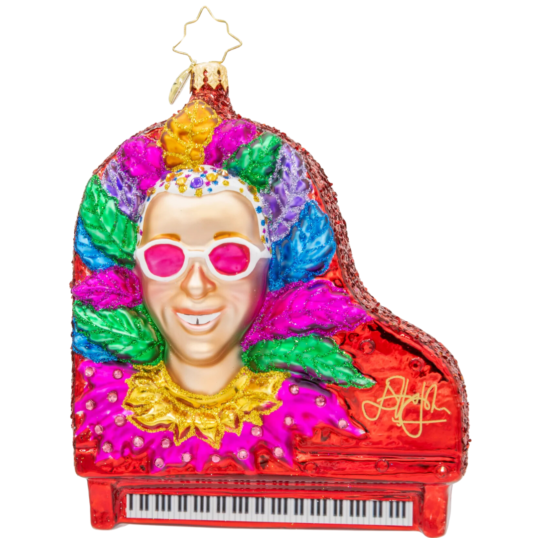 PRE-ORDER Elton's Red Piano Ornament