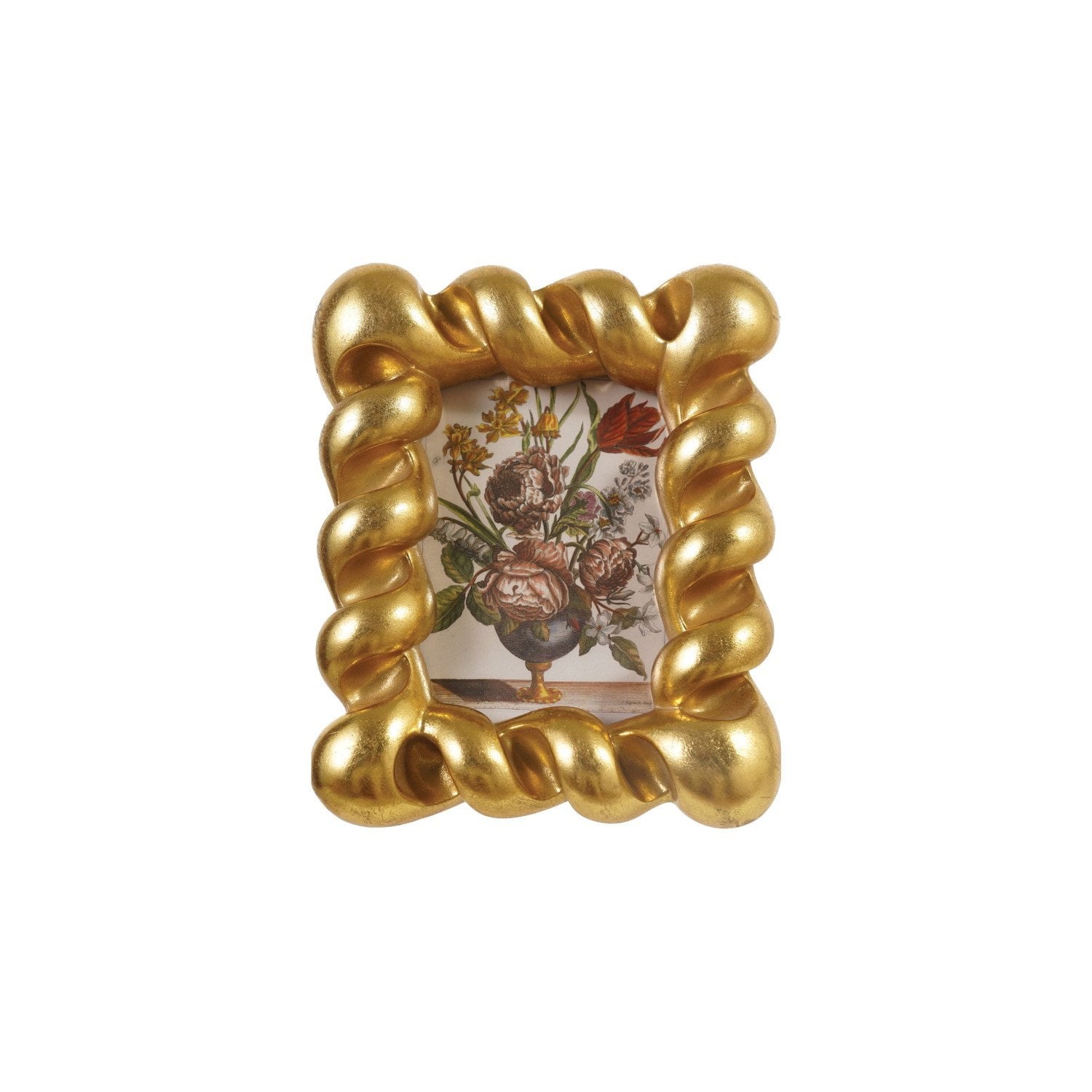 Resin Twisted Photo Frame (Holds 4" x 6" Photo)-Gold