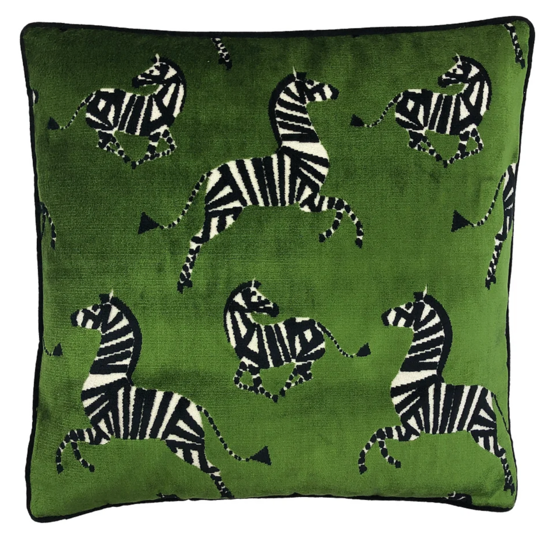 Farlowe Pillow, Emerald Velvet 22"