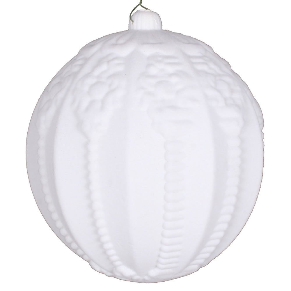Flocked Ball Ornament