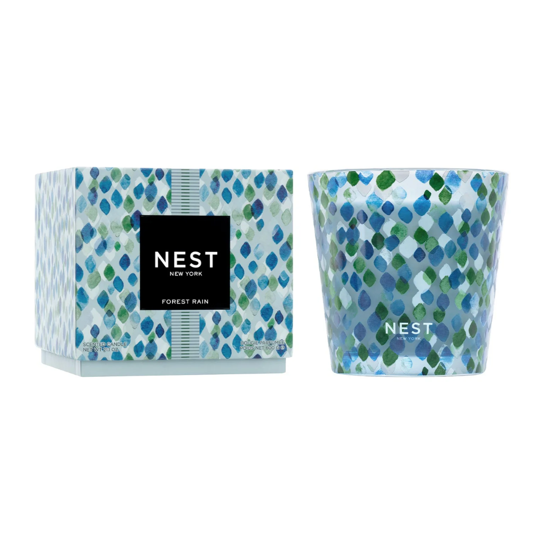 Forest Rain Decorative 3-Wick Candle