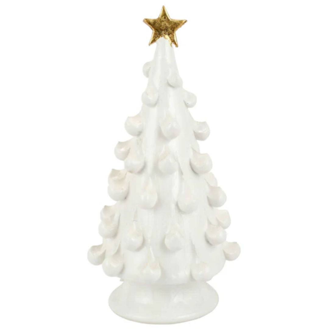 Foresta, White - Medium Tree W/ Gold Star